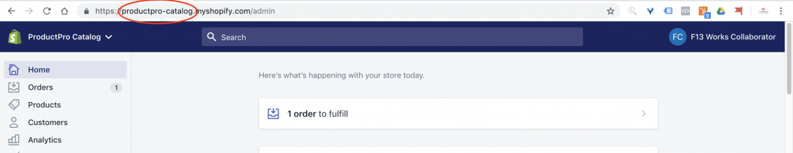 How can I find my Shopify Store URL? | ProductPro